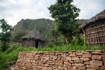 Traditional huts in Bankoual&eacute;