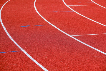 Fototapeta premium Athletic running track for running race. Sport and excercise concept.