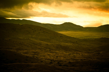 Sunrise over the wilderness landscape of Arizona in the Aqua Fria National Monument.
