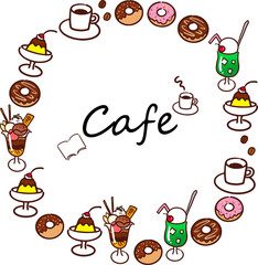 カフェ丸フレーム　文字有