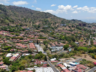 Aerial view of a Escazu, Costa Rica