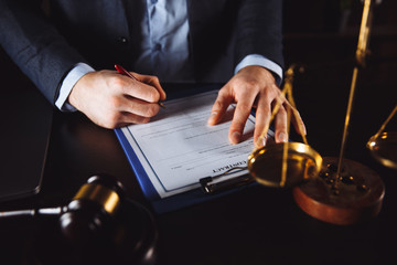 Female notary stamping agreement, company secretary, official document, validity