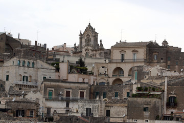 Matera, Italy - October 5, 2010: Matera city of the Sassi, the historic center