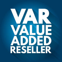VAR - Value Added Reseller acronym, business concept background - obrazy, fototapety, plakaty