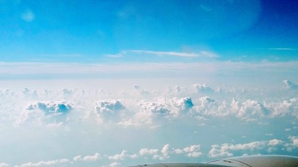 Nubes, fotografía desde avión en centroamérica