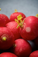 Radishes on a table