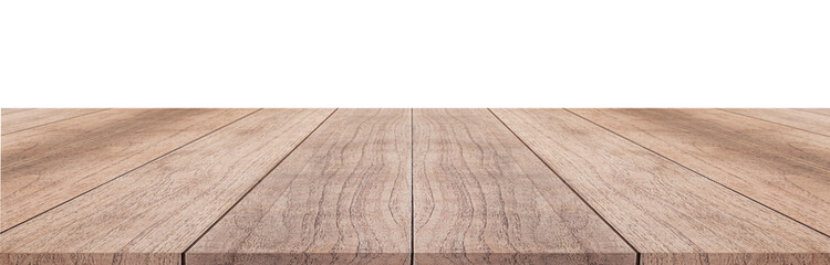 3D Rendering, Wooden Top Table on isolated white background with clipping path