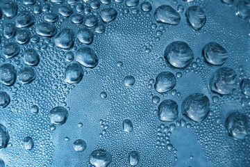 Blue water drops