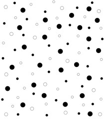 black and white dots on white background