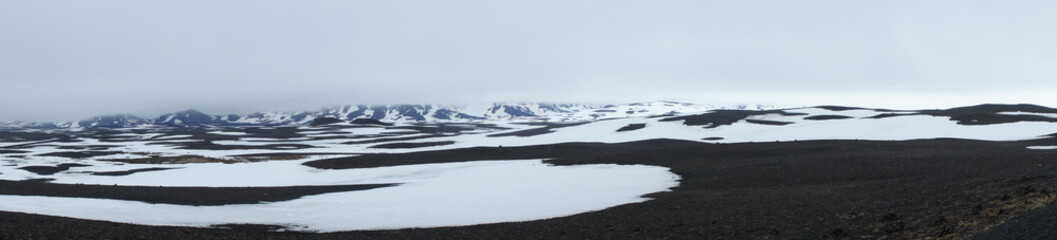 Panoramabild Island Gletscher und Berge