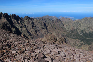 mountain landscape with blue sky