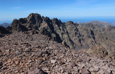 mountain landscape with blue sky