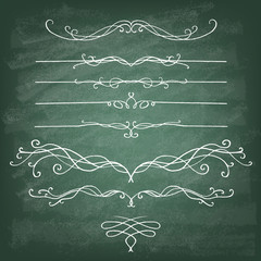 Vintage Calligraphy Design Elements.Classic curves and curly lines.Vector illustration.