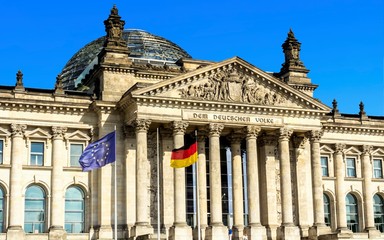 Berlin, Germany : Reichstag Building in Berlin, Seat of the German Parliament - Deutscher Bundestag, Germany