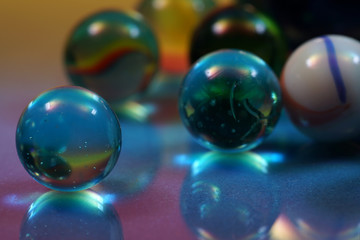 colorful glass balls