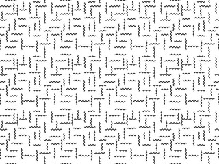 Simple monochrome seamless decorative pattern of horizontal black wavy lines on white background