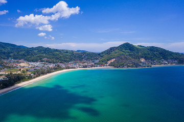 Fototapeta na wymiar drone view of tropical beach in Thailand