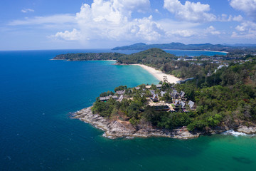 Fototapeta na wymiar drone view of tropical beach in Thailand