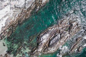 drone view of tropical beach in Thailand