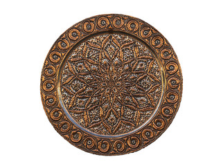 Turkish copper plate - isolated
