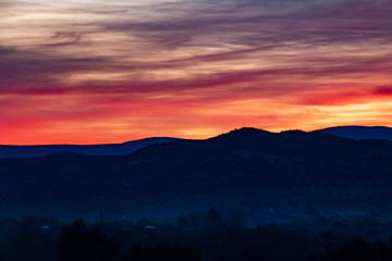 Sunrise over Sedona valley
