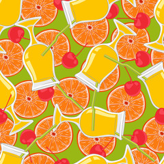 citrus seamless pattern