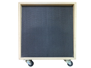 Obraz premium Isolated modern cabinet for amplifier on white background with work path.