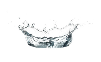 Splash water, clean water, isolated on a white background