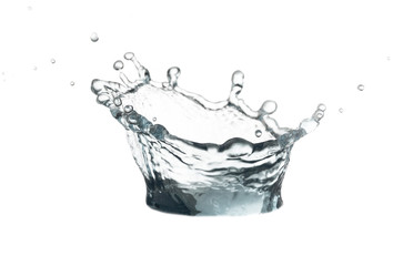 Splash water, clean water, isolated on a white background