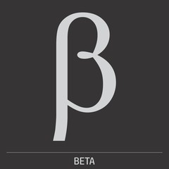 Beta greek letter icon - obrazy, fototapety, plakaty