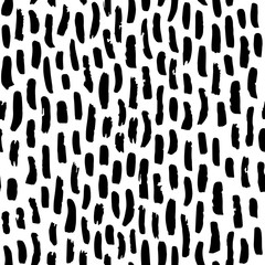 Hand drawn brush strokes seamless pattern
