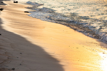 日本最南端、沖縄県波照間島・海辺の夕景