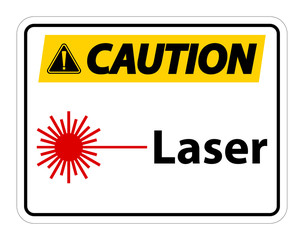Caution Laser Symbol Sign Symbol Sign Isolate on transparent Background,Vector Illustration