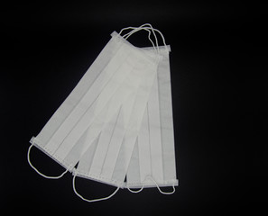 Triple 2 ply medical mask flat lay fan