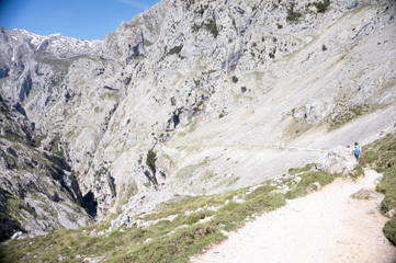 nice mountain road with cliffs, feeling of freedom and stunning views
