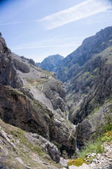 nice mountain road with cliffs, feeling of freedom and stunning views