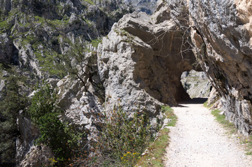 nice mountain road with cliffs, feeling of freedom and stunning views