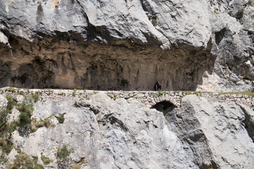 nice mountain road with cliffs, feeling of freedom and stunning views