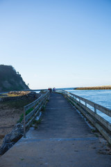 Obraz premium sunset on a beach with a feeling of solitude freedom and tranquility