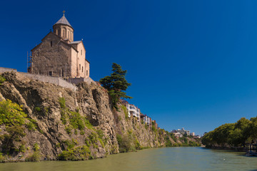 Georgia. Tbilisi,  cathedral Metekhi