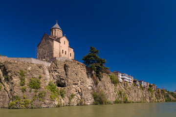 Fototapeta na wymiar Georgia. Tbilisi, cathedral Metekhi