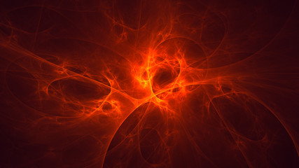 3D rendering abstract fractal light background