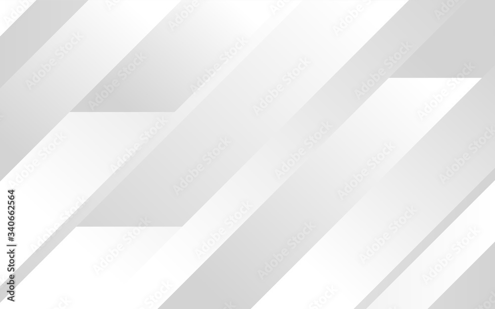Wall mural abstract white and gray color modern technology geometry subtle vector background