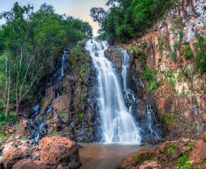 Brazil's waterfall at São Paulo State, beautiful waterfall long exposure in nature.
