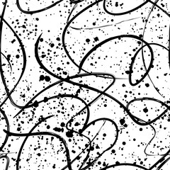 Hand drawn brush strokes seamless pattern