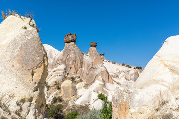 Cappadocia in Turkey with the three beautiful volcanic formation, three beautiful Cappadocia , Turkey.