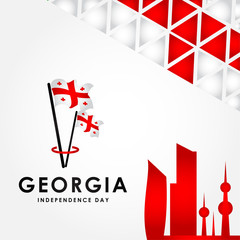 Georgia Independence Day Vector Design Illustration For Celebrate Moment