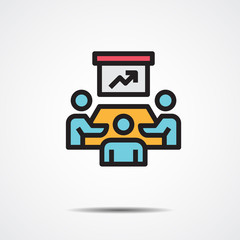 meeting icon business vector illustration
