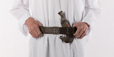 arabic dagger on a belt