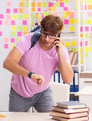 Student preparing for exams with many conflicting priorities